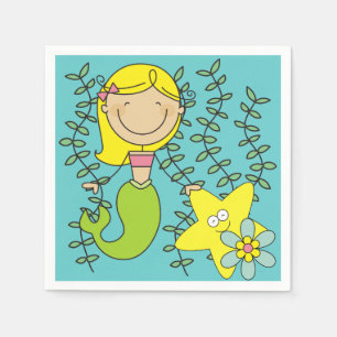 Blond Mermaid Serviette
