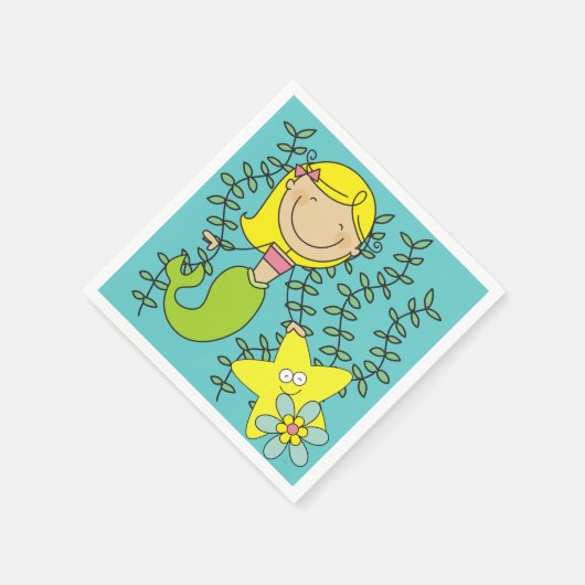 Blond Mermaid Serviette (Ecke)