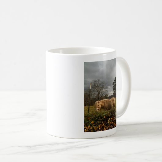 Blond Miniature Pony / Pferd Kaffeetasse (VorderseiteRechts)