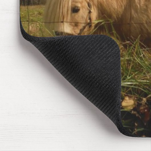 Blond Miniature Pony / Pferd Mousepad (Ecke)