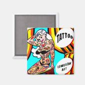 blond mit Körperkunstmagnet Magnet (Vorderseite/Rückseite)