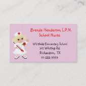 Blond Nurty Pink Business Card Visitenkarte (Vorderseite)