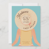 Blond Palm Springs Bachelorette Weekend Pool Party Einladung (Vorderseite)