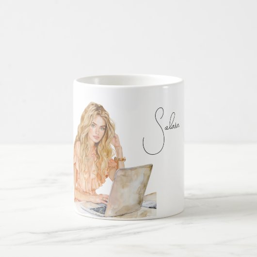 Blond Peach Blouse Computer Kaffeetasse (Mittel)