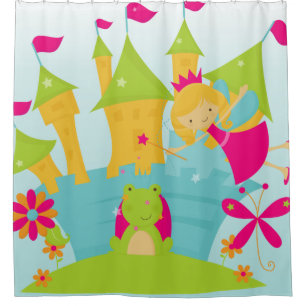 Blond Princess, Castle, Froschprinz Duschvorhang