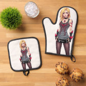 Blond Revolution Ofenhandschuh & Topflappen-Set (Oben Unten)