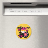 Blond Rock Star Girl Magnet (In Situ (Geschirrspüler))
