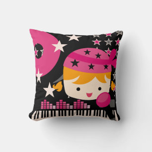 Blond Rock Star Singer Pillow Kissen