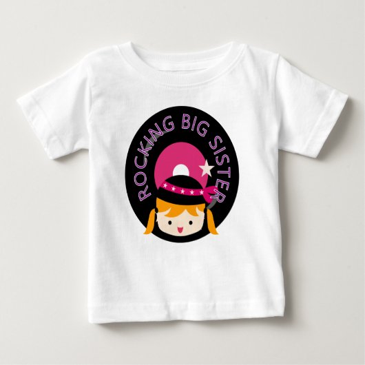Blond Rocking Big Sister Baby T-shirt (Vorderseite)