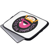 Blond Rocking Big Sister Laptopschutzhülle (Vorne Knopf)