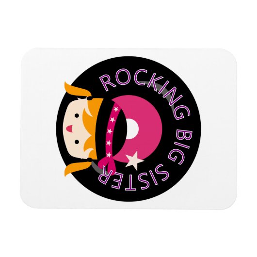 Blond Rocking Big Sister Magnet (Horizontal)