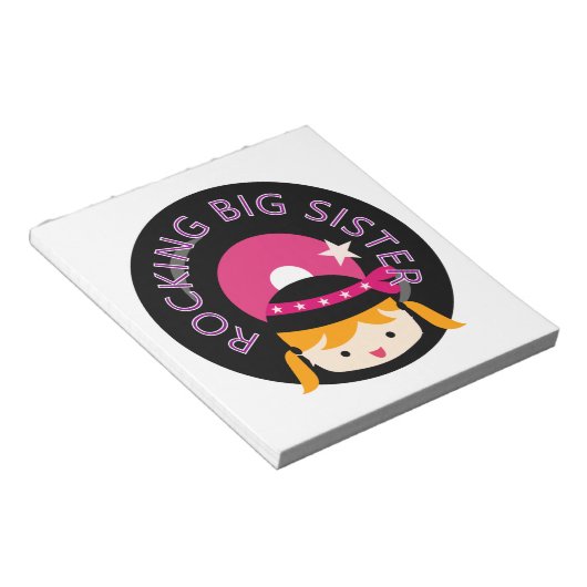 Blond Rocking Big Sister Notizblock (angewinkelt)