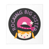 Blond Rocking Big Sister Notizblock (Vorderseite)