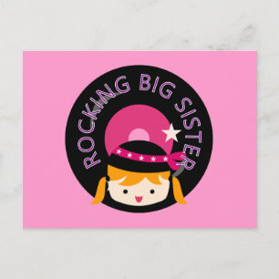 Blond Rocking Big Sister Postkarte