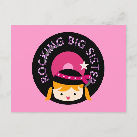 Blond Rocking Big Sister Postkarte (Vorderseite)
