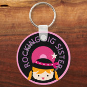 Blond Rocking Big Sister Schlüsselanhänger (Vorderseite)