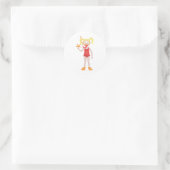 Blond Snorkel Girl Runder Aufkleber (Tasche)
