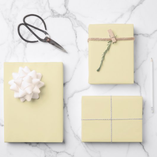 Blond Solid Color Geschenkpapier Set (Vorderseite)