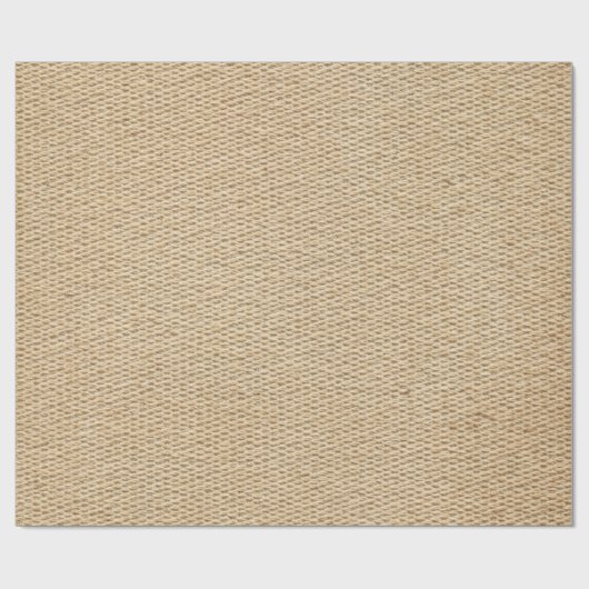 Blond Tan Wheat Burlap Wrapping Papier Geschenkpapier (Flach)