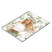 Blond trug Blumen im Haar Notizblock (Linke Seite)