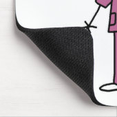 Blond Weibliches Strichmännchen Nurse Mousepad (Ecke)