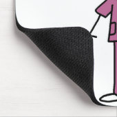 Blond Weibliches Strichmännchen T - Shirt Mousepad (Ecke)