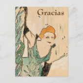 Blond Woman, Gracias, ändern Text Postkarte (Vorderseite)