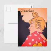 Blond Woman,  Gracias, change text Postcard Postkarte (Vorne/Hinten)