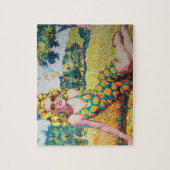 Blond Woman in Orange Grove Puzzle (Vertikal)