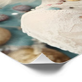 Blond Woman on Planet Doughnut Fantasy Poster (Ecke)