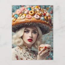 Blond Woman on Planet Doughnut Fantasy