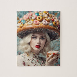 Blond Woman on Planet Doughnut Fantasy Puzzle