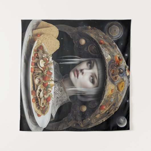 Blond Women on Planet Taco Fantasy Wandteppich (Vorderseite (Horizontal))