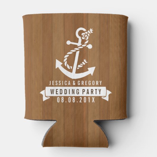 Blond Woods White Nautical Boat Anchor Dosenkühler (Rückseite)