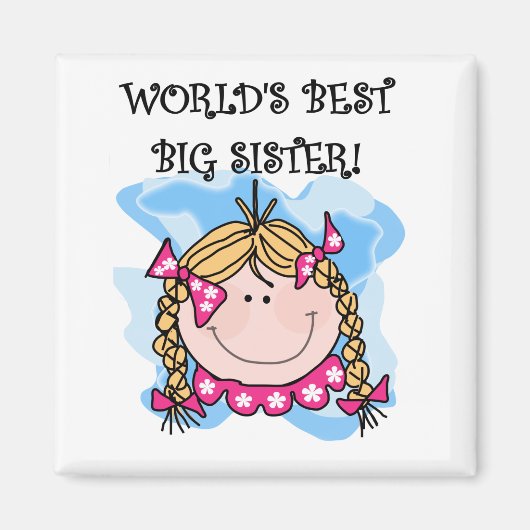 Blond World's Best Big Sister Tshirts and Gifts Magnet (Vorne)