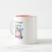 Blond World's Best Big Sister Tshirts and Gifts Zweifarbige Tasse (Vorderseite Links)