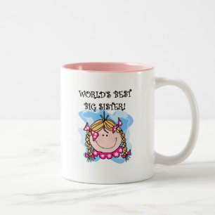 Blond World's Best Big Sister Tshirts and Gifts Zweifarbige Tasse