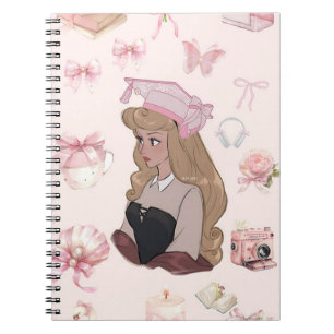 Blonde Absolventin in Rosa – Whimsical Digitalkuns Notizblock