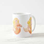 Blonde Adorable Meerjungenkaffee / Latte Tasse (VorderseiteRechts)