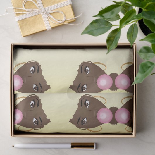 Blonde Afro, Poppingrosa Bubblegum Seidenpapier (Geschenk)