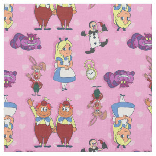 Blonde Alice im Wunderland Cheshire Cat Mad Hatter Stoff