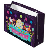 Blonde Alice - Tee-Party Große Geschenktasche Große Geschenktüte (Vorderseite Schrägansicht)