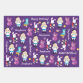 Blonde Alice's Adventures in Wunderland Geschenkpapier Set (Vorderseite)