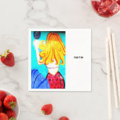 Blonde Amadestie-Papierservietten Serviette (Beispiel)