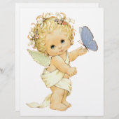 Blonde Angel Baby mit Schmetterling. (Vorne/Hinten)