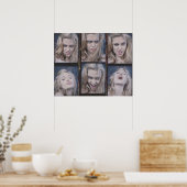 Blonde Angelina Jolie Headshots Poster (Küche)