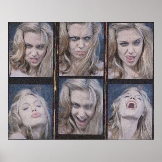 Blonde Angelina Jolie Headshots Poster (Vorne)
