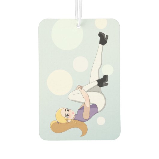 Blonde Anime Girl Autolufterfrischer (Rückseite)