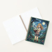 Blonde Anime Girl & Enchanted Forest Magic Journal Notizblock (Innenseite)