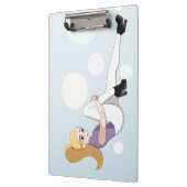 Blonde Anime Girl Klemmbrett (Links)